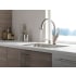 Delta-9192T-SD-DST-Running Faucet in Spray Mode in Brilliance Stainless with Soap Dispenser