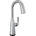Delta Stryke 1.8 GPM Single Hole Pull Down Touchless Bar Faucet with Touch2O, Touch-Clean, MagnaTite Docking and Diamond Seal Cartridge Technologies Lumicoat Arctic Stainless