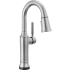 Delta Renaldi 1.8 GPM Single Hole Pull Down Touchless Bar Faucet with Touch2O Touch-Clean and MagnaTite Docking Lumicoat Arctic Stainless