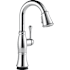 Delta Cassidy 1.8 GPM Single Hole Pull Down Touchless Bar Faucet with Touch2O, Touch-Clean, ShieldSpray, MagnaTite Docking and Diamond Seal Cartridge Technologies Lumicoat Chrome