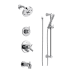 Delta Monitor 17 Series Pressure Balanced Tub and Shower System with Volume Control, Shower Head, Hand Shower, and Slide Bar - Includes Rough-In Valves Chrome