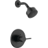 Delta Modern Shower Only Trim Package with 1.75 GPM Single Function Shower Head Matte Black