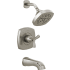 Delta Stryke Monitor 14 Series Single Function Pressure Balanced Tub and Shower with Cross Handle - Less Rough-In Valve Brilliance Stainless
