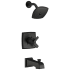 Delta Ashlyn Monitor 17 Series Dual Function Pressure Balanced Tub and Shower with Integrated Volume Control - Less Rough-In Valve Matte Black