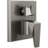 Delta Trillian 14 Series Pressure Balanced Valve Trim with 3 Function Diverter for Two Shower Applications - Less Rough-In Lumicoat Black Stainless