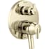 Delta Trinsic 17 Series Pressure Balanced Valve Trim with Integrated Volume Control and 3 Function Diverter for Two Shower Applications - Less Rough-In Brilliance Polished Nickel