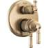 Delta Broderick 17 Series Pressure Balanced Valve Trim with Integrated Volume Control and 3 Function Diverter for Two Shower Applications - Less Rough-In Lumicoat Champagne Bronze