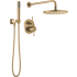 Delta Modern Round Non Shared Function Shower System Package with 1.75GPM Single Function Shower Head and Hand Shower - Less Rough-In
 Champagne Bronze