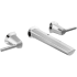 Delta Galeon 1.2 GPM Wall Mounted Widespread Bathroom Faucet - Less Drain Assembly and Rough-In Valve Lumicoat Chrome