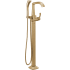 Delta Stryke Floor Mounted Tub Filler with Integrated Diverter, Hand Shower, and Lever Handle - Less Rough In Lumicoat Champagne Bronze