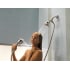 Delta-U4920-PK-Shower Head and Handshower in Use in Brilliance Stainless