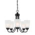 Designers Fountain Malone 5 Light 20" Wide Chandelier Matte Black