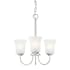 Designers Fountain Bronson 3 Light 18" Wide Chandelier with Frosted Glass Shades Brushed Nickel