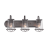 Designers Fountain Darby 3 Light 24" Wide Bathroom Vanity Light with Seedy Glass Shades Weathered Iron