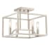 Designers Fountain Uptown 4 Light 12" Wide Semi-flush Ceiling Fixture Satin Platinum