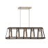 Designers Fountain Presidio 5 Light 40" Wide Linear Chandelier Rustique