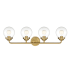 Designers Fountain Knoll 4 Light 33" Wide Vanity Light Brushed Gold