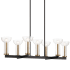Designers Fountain Nova 7 Light 38" Wide Linear Pendant Matte Black