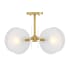 Designers Fountain Sky Fall 3 Light 21" Wide Semi-flush Ceiling Fixture Brushed Gold