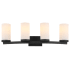 Design House Desta 4 Light 30" Wide Bathroom Vanity Light Matte Black