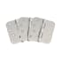 Design House 4" x 4" Plain Bearing 5/8" Radius Corner Mortise Hinge - Pack of Three Hinges Satin Nickel