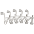 Design House 2-3/16 Inch Hinge Pin Door Stop - Pack of 5 Satin Nickel