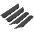 Design House 3" x 12" Textured Polymer Interlocking Deck Tile Corner Trim - Sold by Pack (4-Pack) Modern Ebony