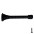 Design House 3-1/8 Inch Baseboard Mounted Spring Door Stop Matte Black