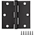 Design House 3-1/2" x 3-1/2" Butt Square Corner Surface Mount Door Hinge - Pack of 10 Matte Black