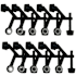 Design House 9/16 Inch Hinge Pin Door Stop - Pack of 10 Matte Black