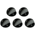 Design House 1-3/4 Inch Floor Mounted Dome Door Stop - Pack of 5 Matte Black