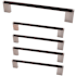 Design House Stone Ridge 3-3/4 Inch Center to Center Handle Cabinet Pull - Pack of 5 Matte Black / Satin Nickel