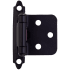 Design House Traditional Overlay Cabinet Door Hinge - Pack of 20 Matte Black