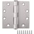 Design House 4-1/2" x 4-1/2" Plain Bearing Square Corner Surface Mount Door Hinge - Pack of 9 Satin Nickel