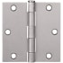 Design House 3-1/2" x 3-1/2" Butt Square Corner Surface Mount Door Hinge - Pack of 6 Satin Nickel
