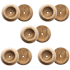 Design House Round Wooden Closet Rod Holder - Pack of 5 Natural Wood