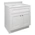Design House Brookings 31" Free Standing Single Basin Vanity Set with Cabinet and Cultured Marble Vanity Top - 4" Faucet Centers White