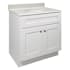 Design House Brookings 31" Free Standing Single Basin Vanity Set with Cabinet and Cultured Marble Vanity Top - 4" Faucet Centers White