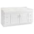 Design House Concord 61" Free Standing Double Basin Vanity Set with Cabinet and Cultured Marble Vanity Top White