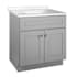 Design House Brookings 32" Free Standing Single Basin Vanity Set with Cabinet and Cultured Marble Vanity Top Gray