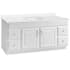 Design House Concord 61" Free Standing Single Basin Vanity Set with Cabinet and Cultured Marble Vanity Top White