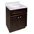 Design House Brookings 24" Free Standing Single Basin Vanity Set with Cabinet and Cultured Marble Vanity Top Espresso