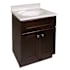 Design House Brookings 24" Free Standing Single Basin Vanity Set with Cabinet and Cultured Marble Vanity Top Espresso