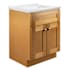 Design House Brookings 25" Free Standing Single Basin Vanity Set with Cabinet and Cultured Marble Vanity Top Modern Birch