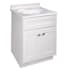 Design House Brookings 24" Free Standing Single Basin Vanity Set with Cabinet and Cultured Marble Vanity Top White