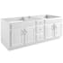 Design House Concord 72" Double Free Standing Vanity Cabinet Only - Less Vanity Top White