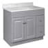 Design House Wyndham 37" Free Standing Single Basin Vanity Set with Cabinet and Cultured Marble Vanity Top Gray