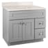 Design House Brookings 36" Free Standing Single Basin Vanity Set with Cabinet and Cultured Marble Vanity Top Gray