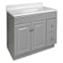 Design House Wyndham 36" Free Standing Single Basin Vanity Set with Cabinet and Cultured Marble Vanity Top Gray