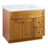 Design House Brookings 36" Free Standing Single Basin Vanity Set with Cabinet and Cultured Marble Vanity Top Modern Birch